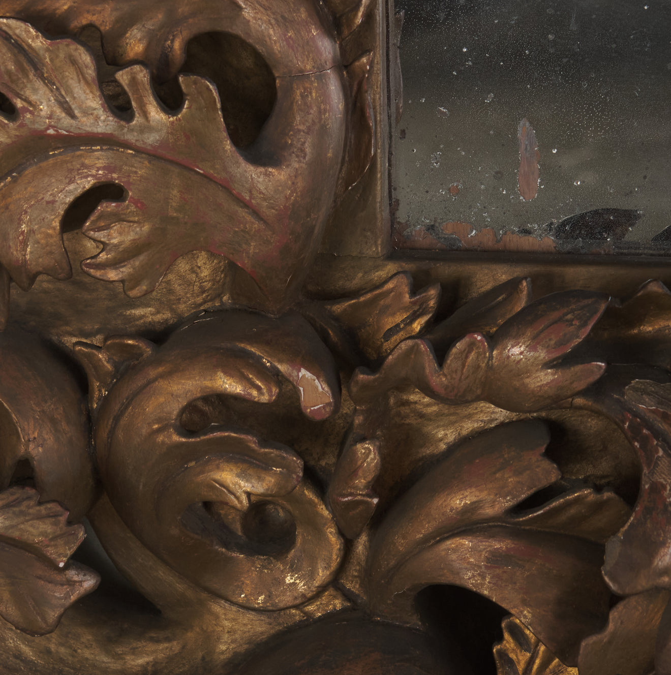 ITALIAN ROCOCO GILDED MIRROR, 19th C