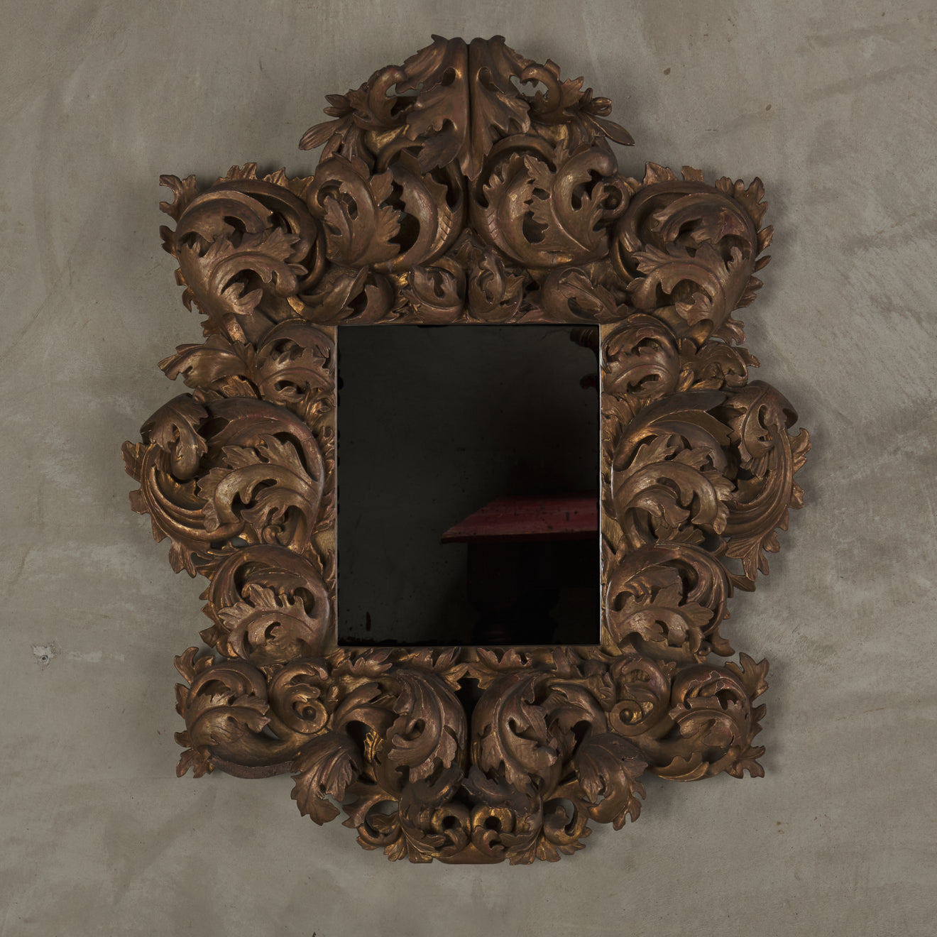 ITALIAN ROCOCO GILDED MIRROR, 19th C