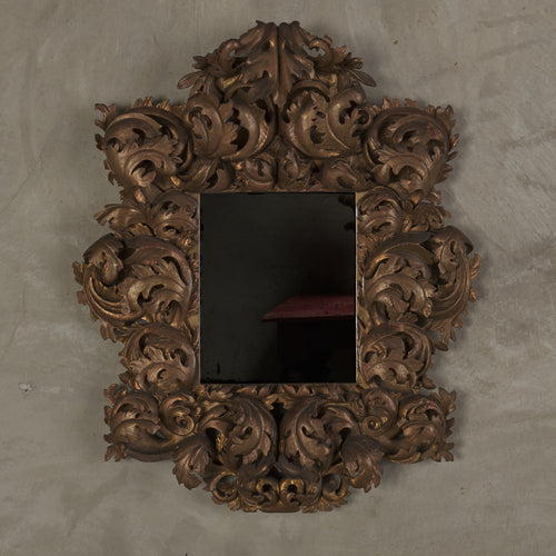 ITALIAN ROCOCO GILDED MIRROR, 19th C