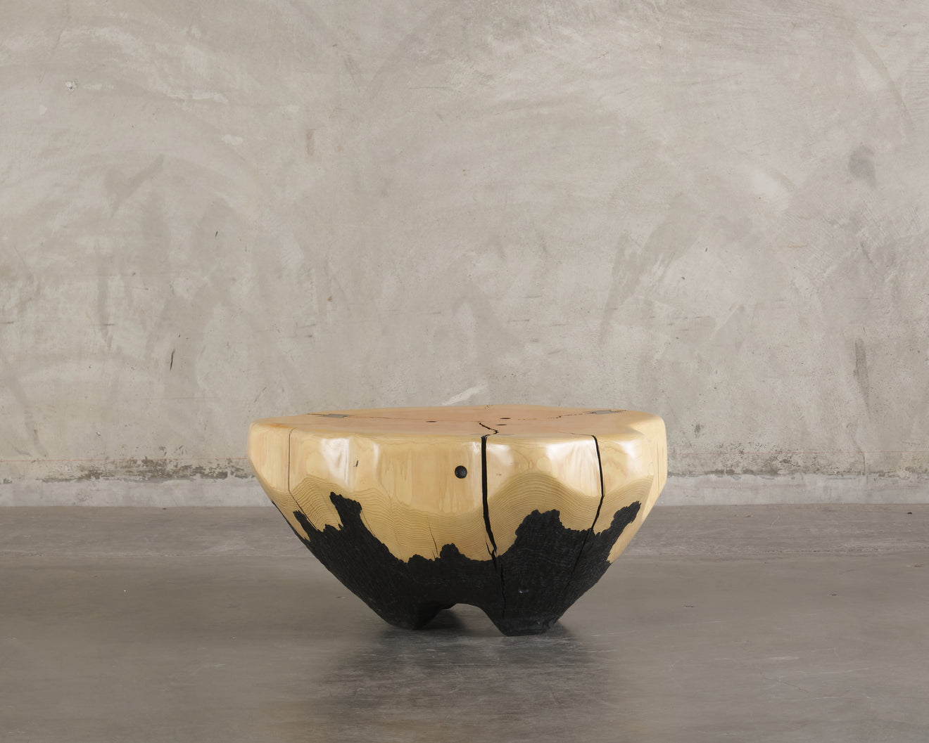 IVORY CEDAR SIDE TABLE BY DAN POLLOCK