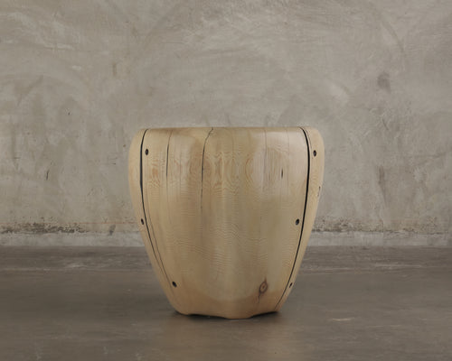 IVORY CEDAR SIDE TABLE BY DAN POLLOCK