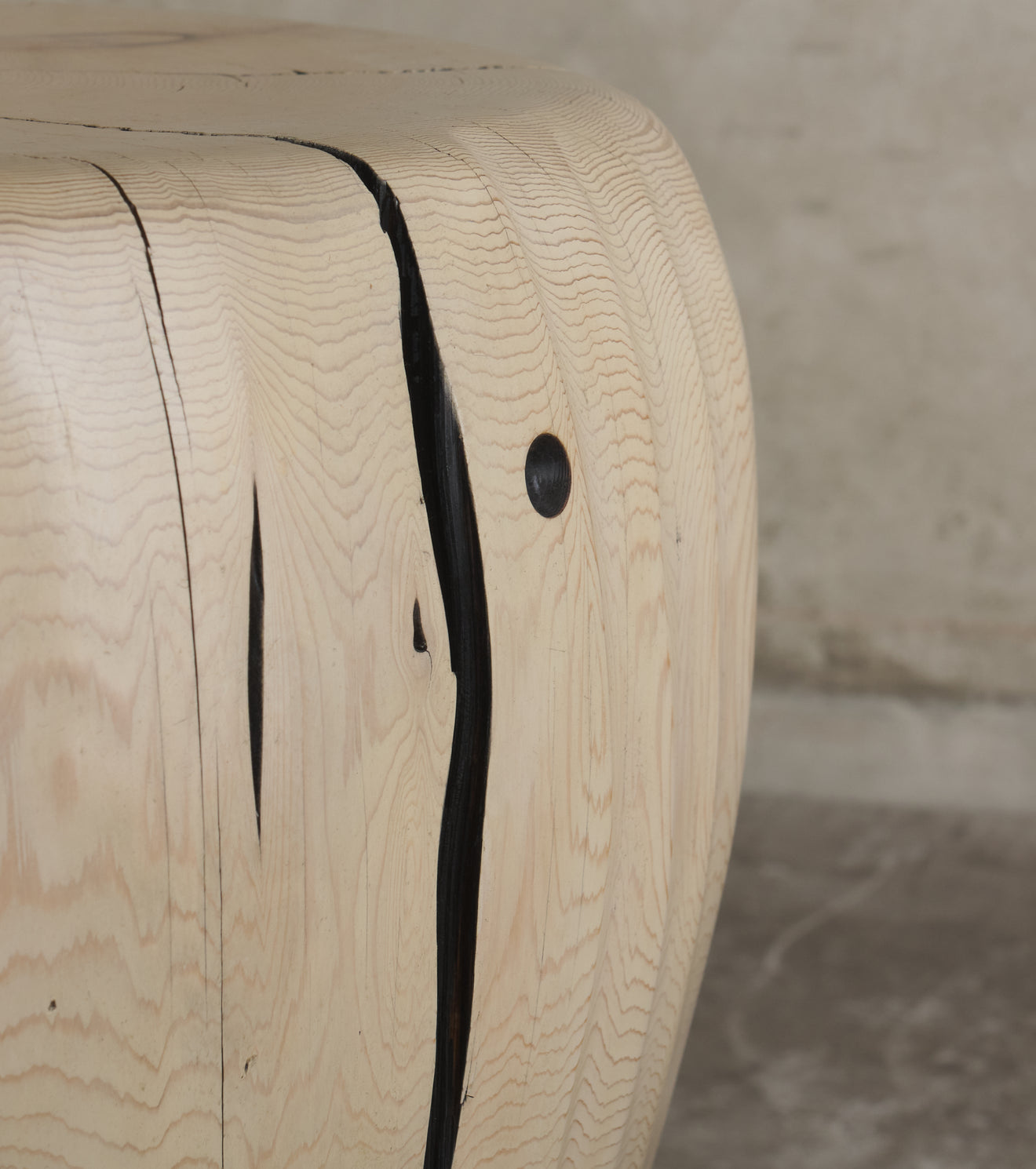 IVORY CEDAR SIDE TABLE BY DAN POLLOCK
