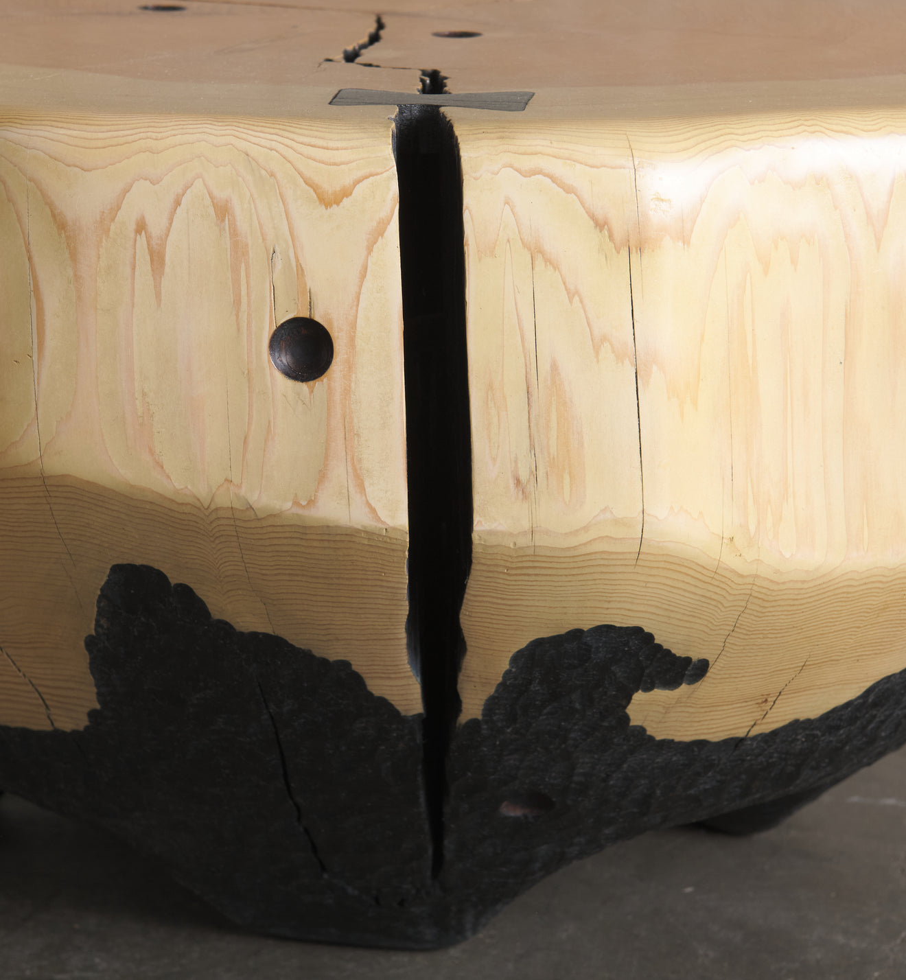 IVORY CEDAR SIDE TABLE BY DAN POLLOCK
