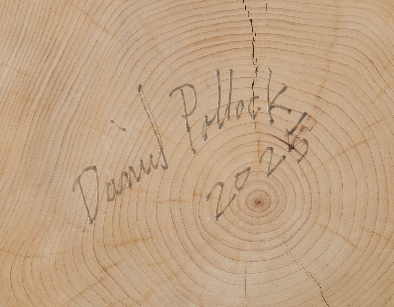 IVORY CEDAR SIDE TABLE BY DAN POLLOCK