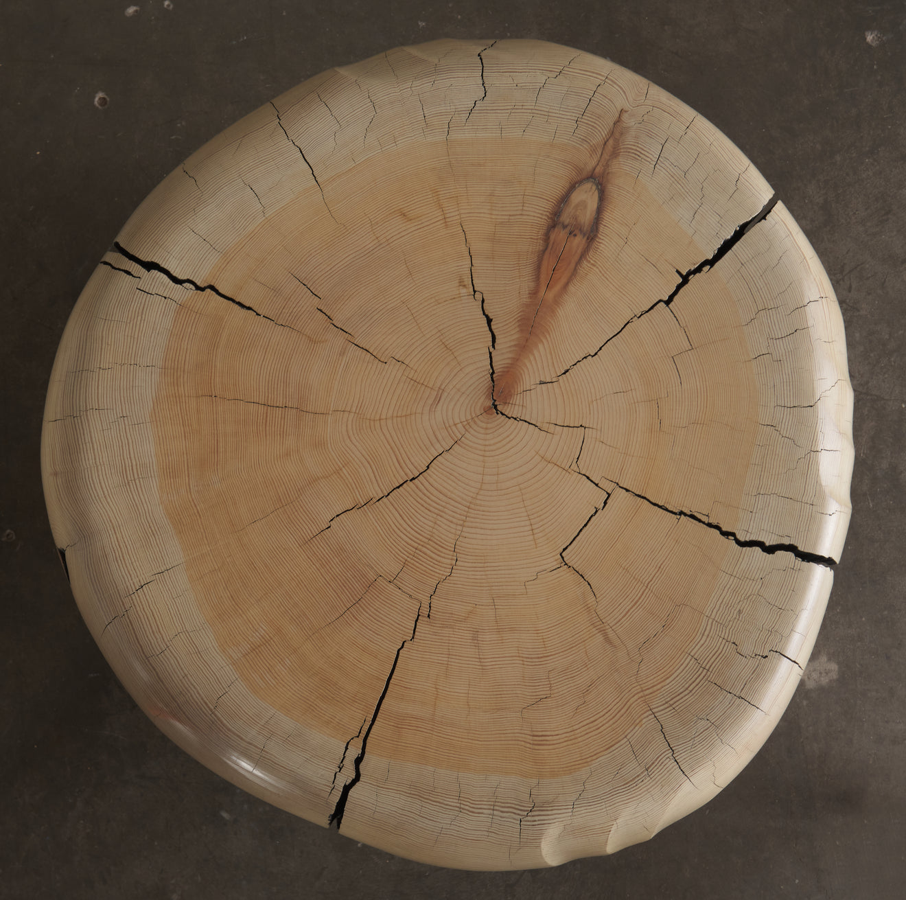 IVORY CEDAR SIDE TABLE BY DAN POLLOCK