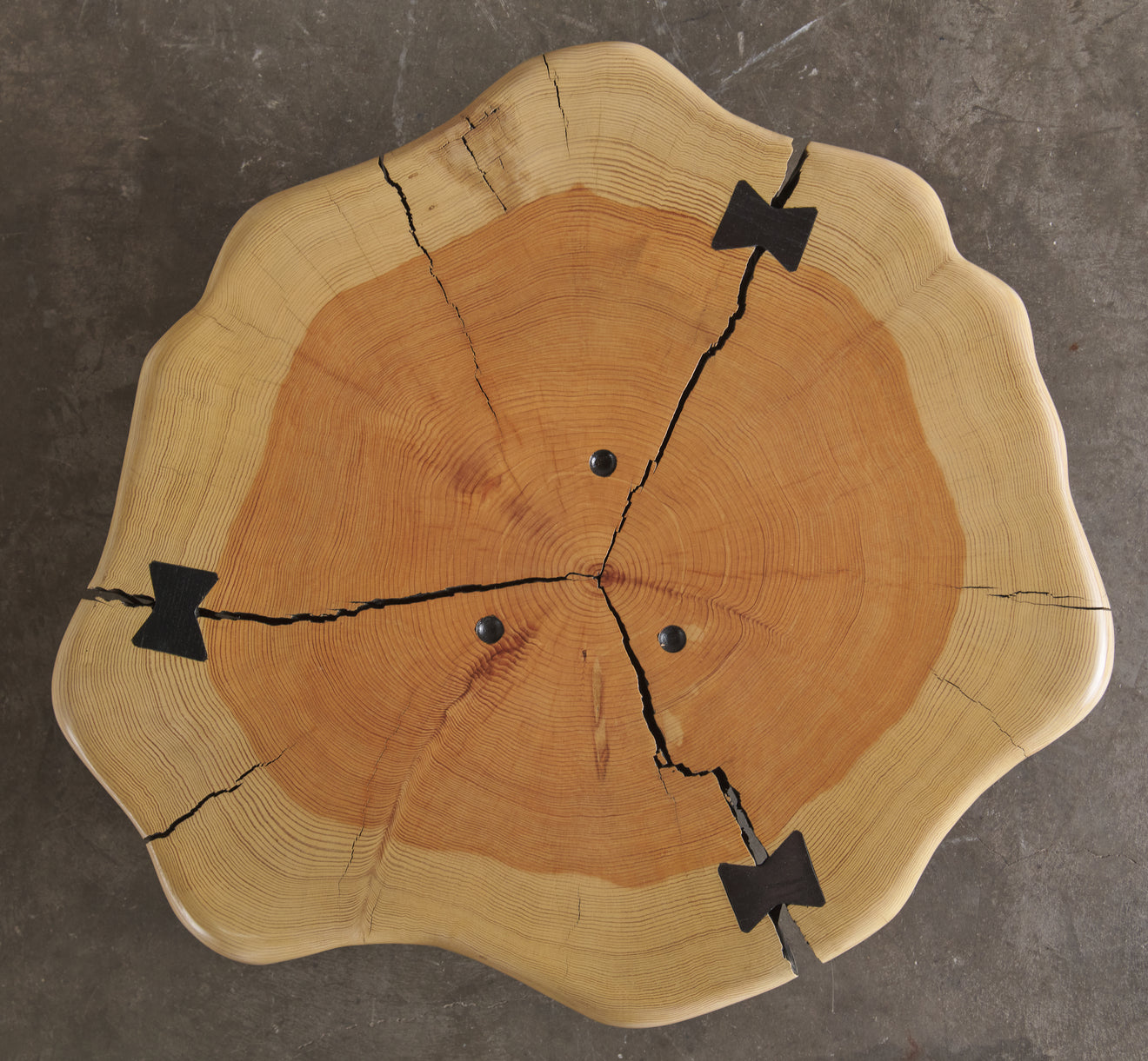 IVORY CEDAR SIDE TABLE BY DAN POLLOCK