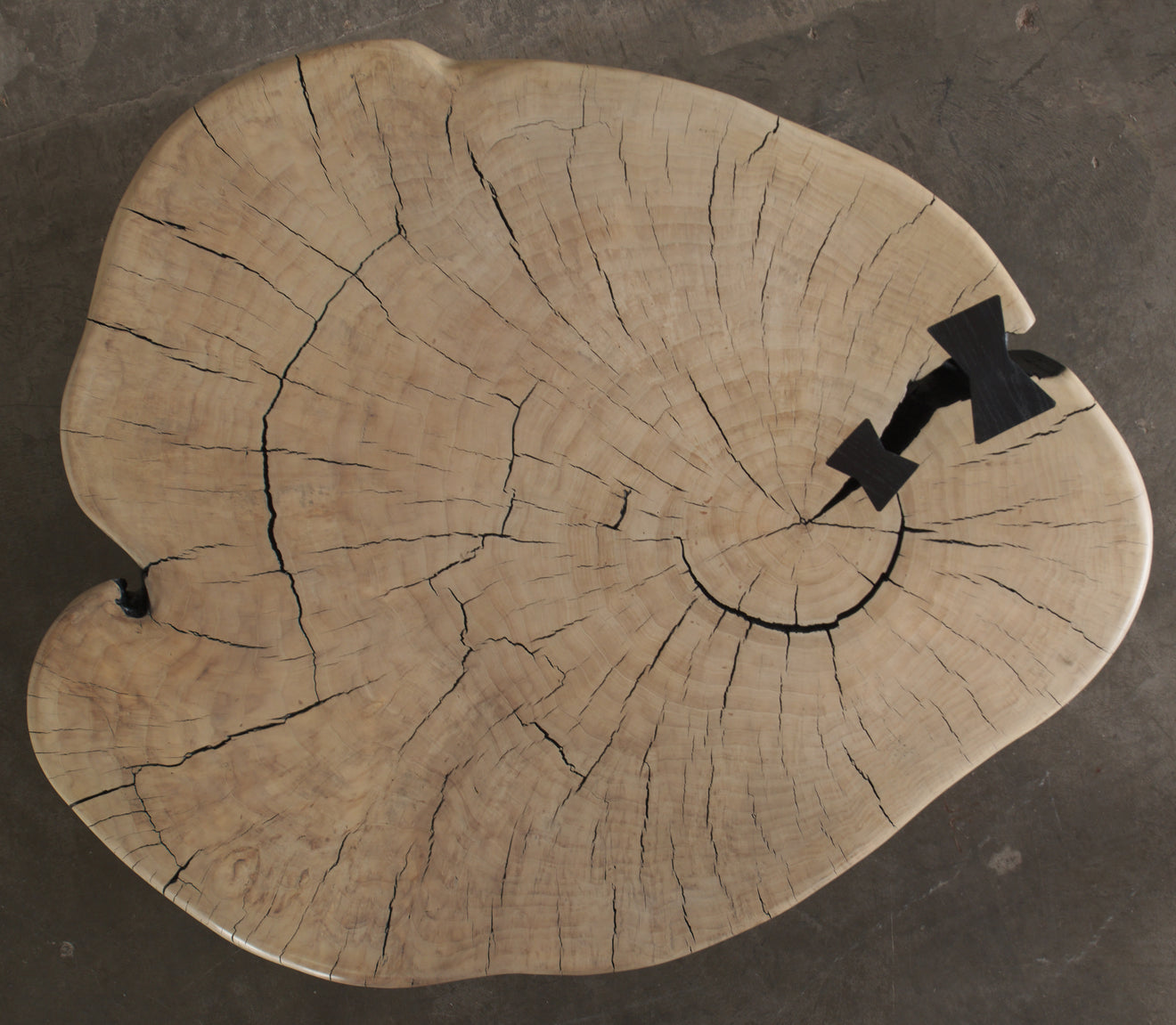 IVORY COTTON WOOD COFFEE TABLE BY DAN POLLOCK