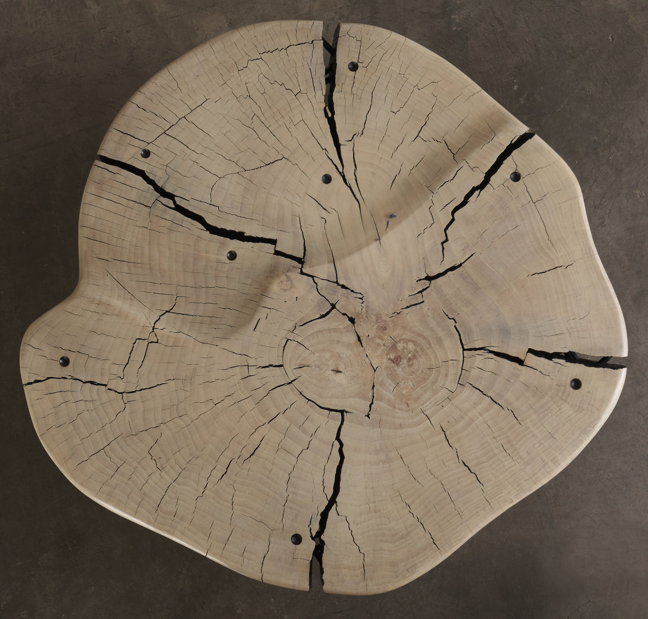 IVORY COTTON WOOD COFFEE TABLE