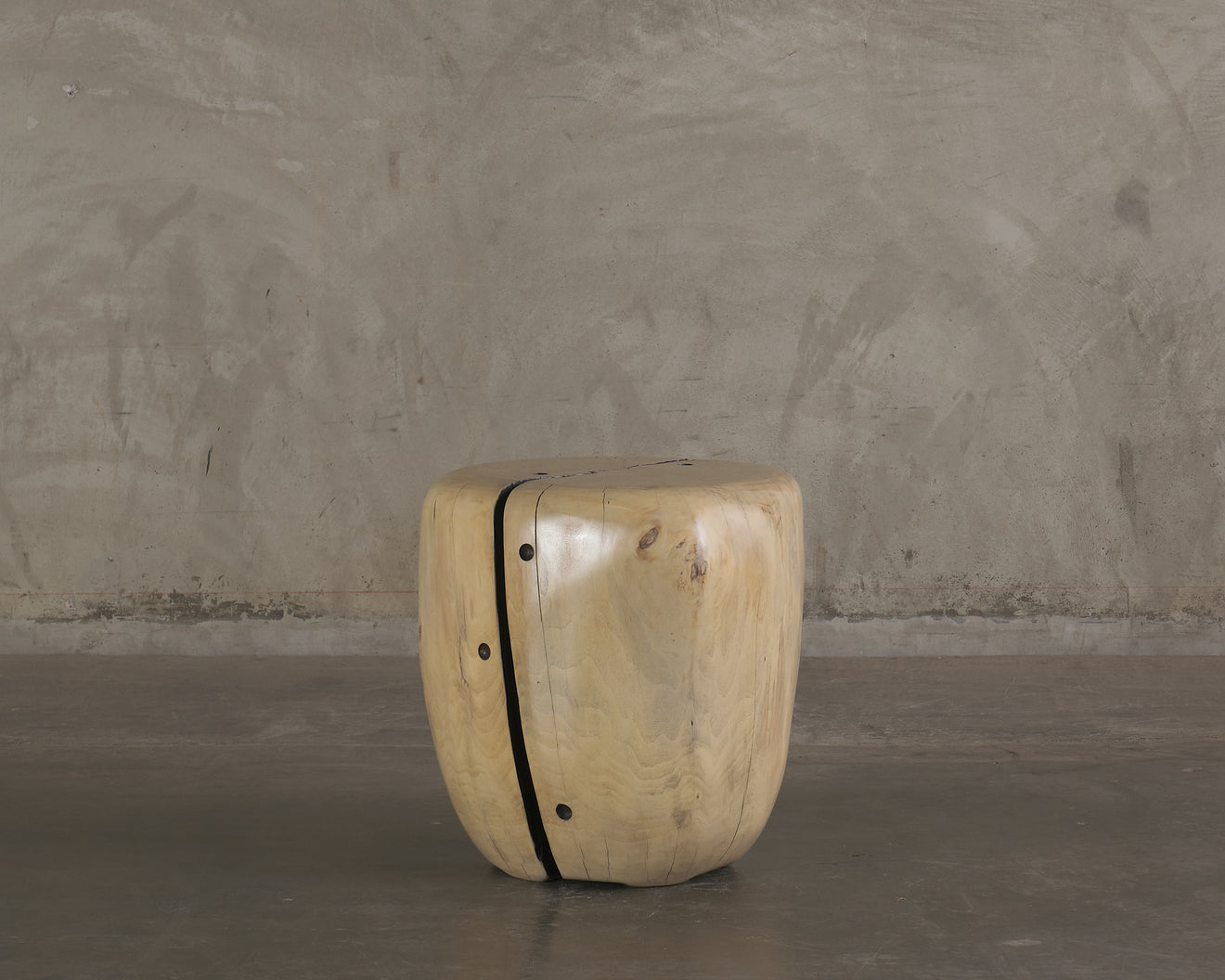 IVORY COTTONWOOD SIDE TABLE BY DAN POLLOCK