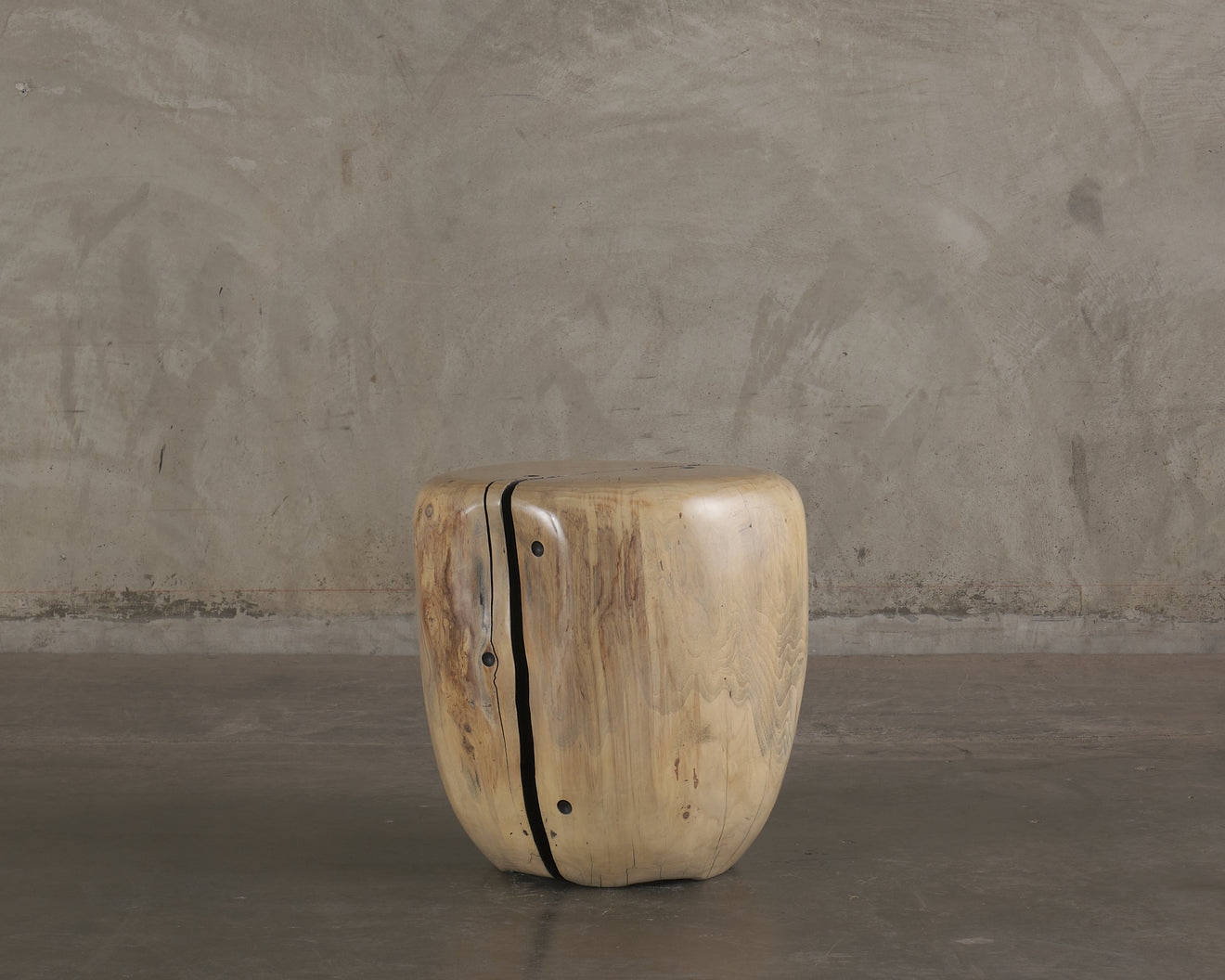 IVORY COTTONWOOD SIDE TABLE BY DAN POLLOCK