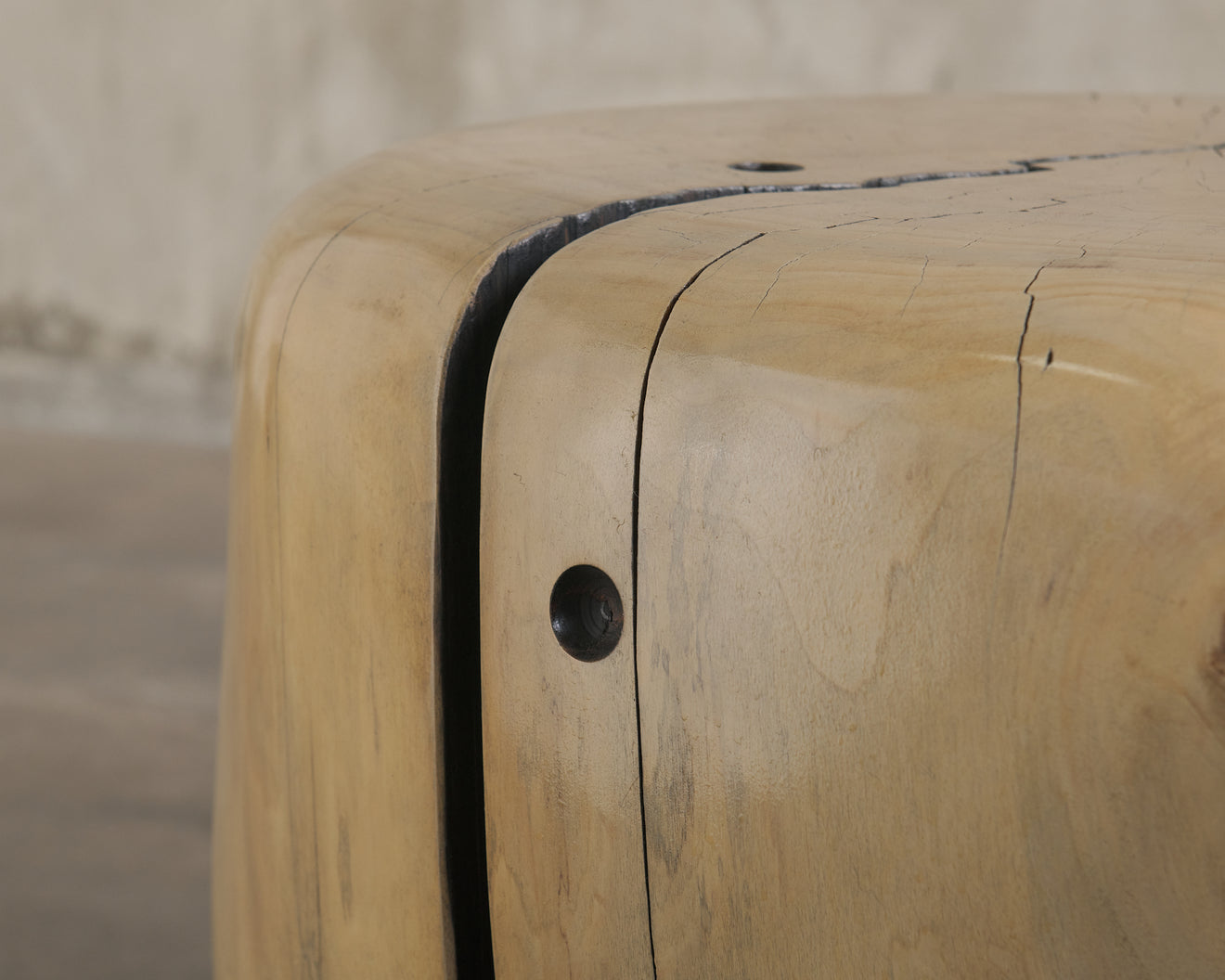 IVORY COTTONWOOD SIDE TABLE BY DAN POLLOCK