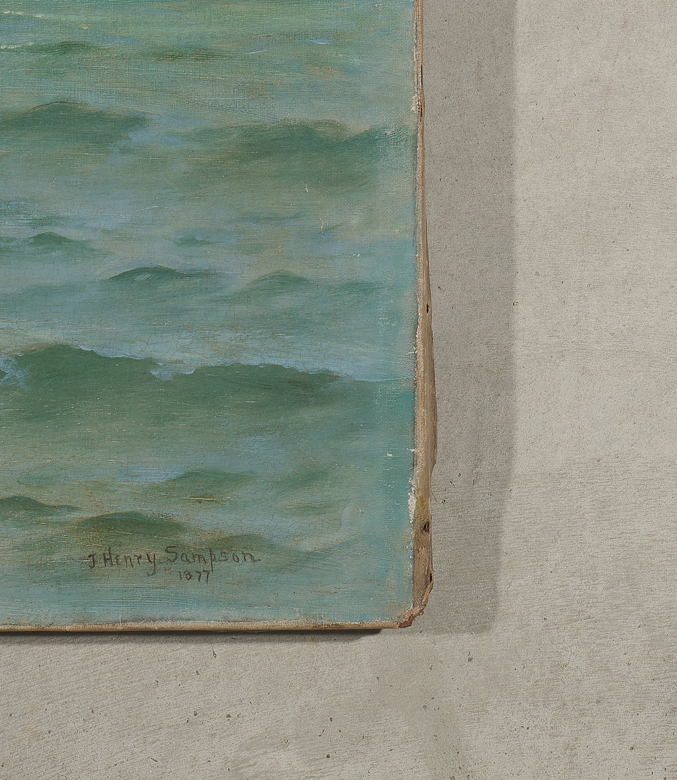 JAMES HENRY SAMPSON (1811-1880) SEASCAPE, SIGNED & DATED 1877 OIL ON CANVAS