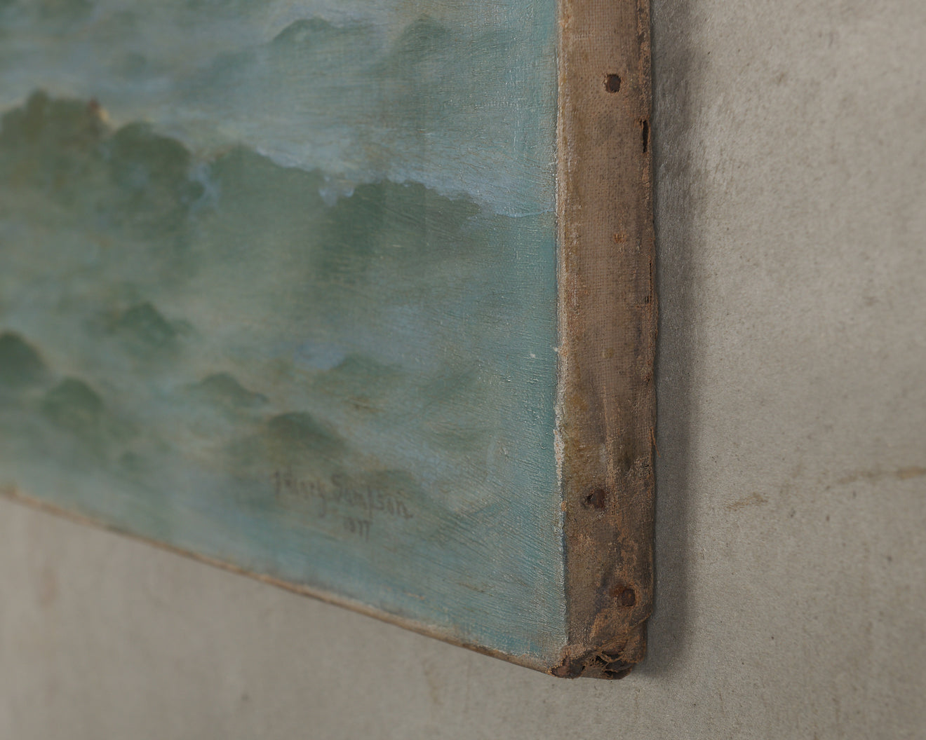 JAMES HENRY SAMPSON (1811-1880) SEASCAPE, SIGNED & DATED 1877 OIL ON CANVAS