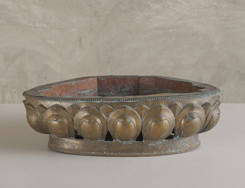 JAPANESE BRONZE LOTUS PLANTER, 19TH C
