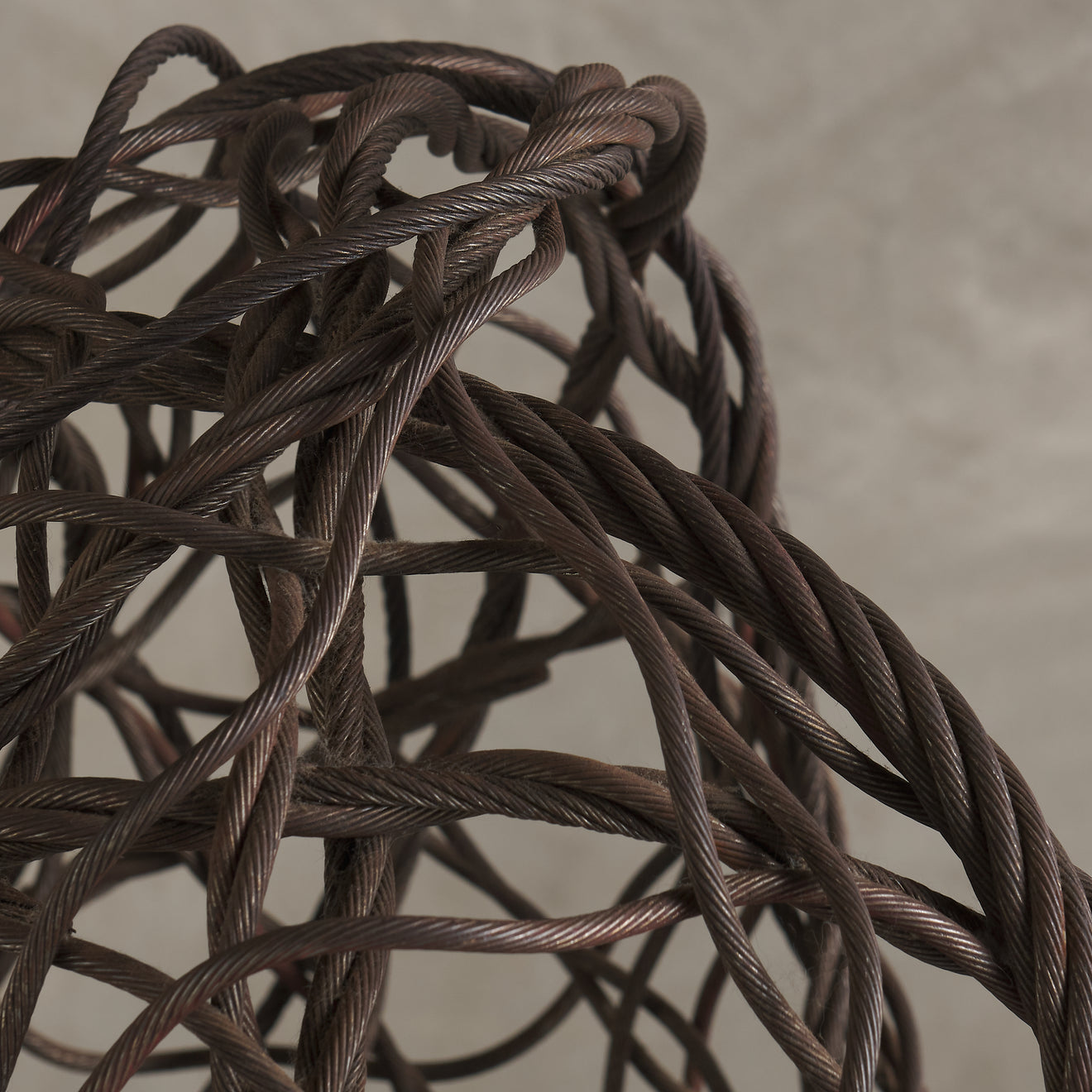 JAPANESE WIRE 'BASKET' SCULPTURE, 20th C