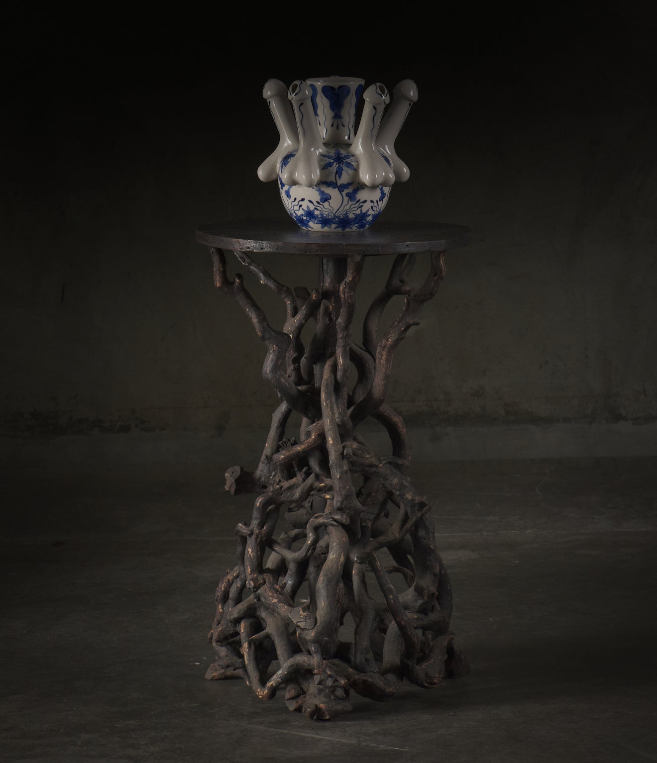 JAPANESE ROOT SIDE TABLE, 19TH C