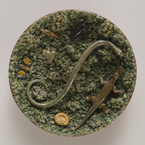 MAJOLICA PLATE, PORTUGAL, C1880