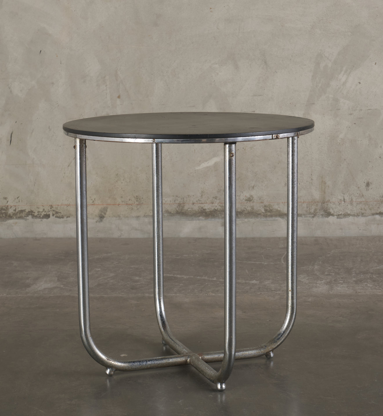 KEM WEBER (ATTRIB) FOR LLOYD'S CHROMED BASE LAMP TABLE, C1935