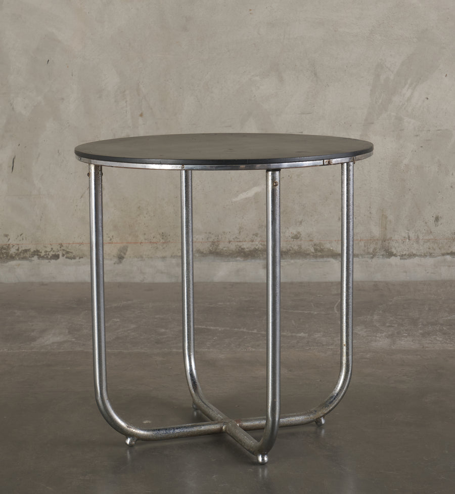 KEM WEBER (ATTRIB) FOR LLOYD'S CHROMED BASE LAMP TABLE, C1935