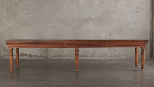 LARGE STRIP CONSTRUCTED CONSOLE TABLE,c1870