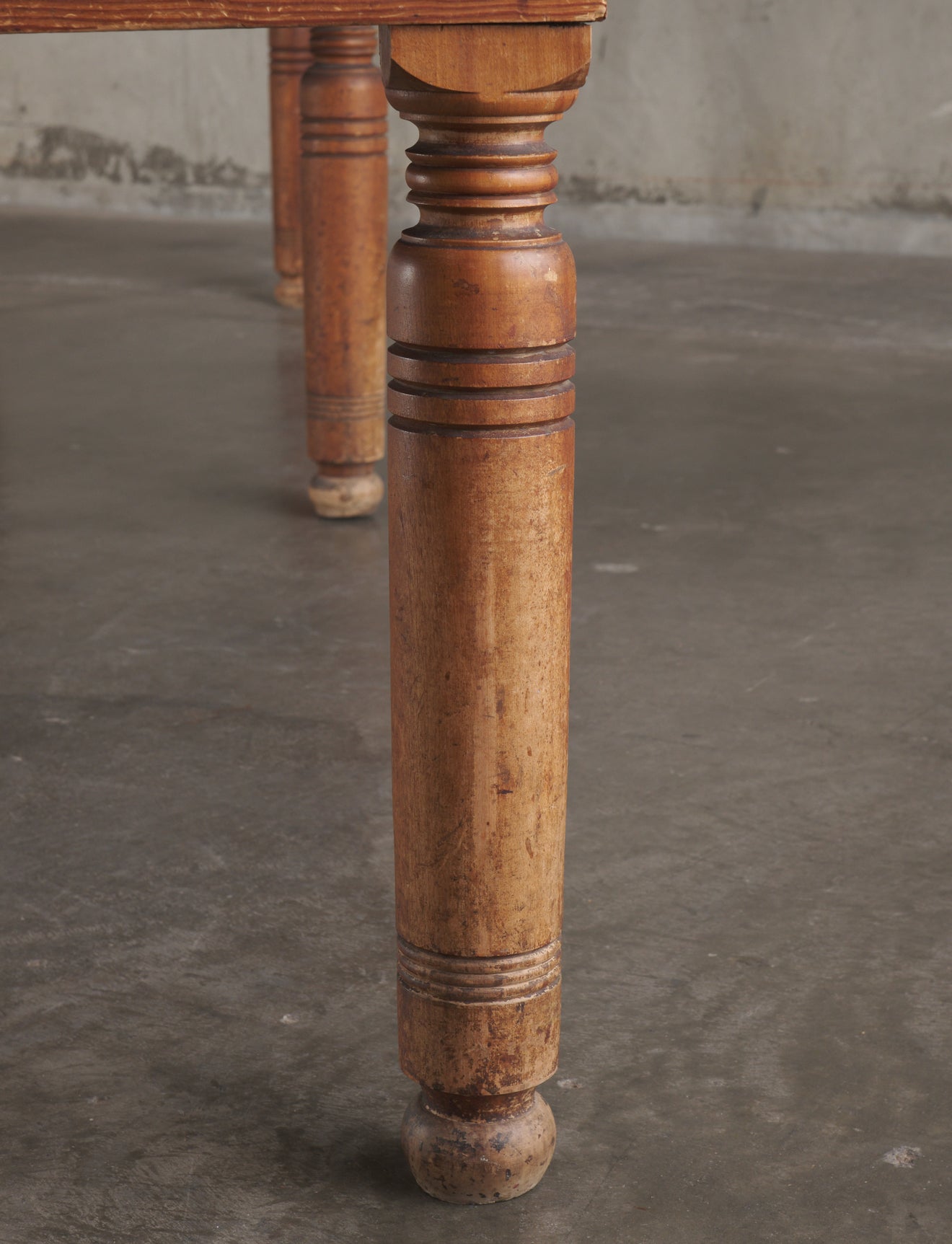 LARGE STRIP CONSTRUCTED CONSOLE TABLE,c1870