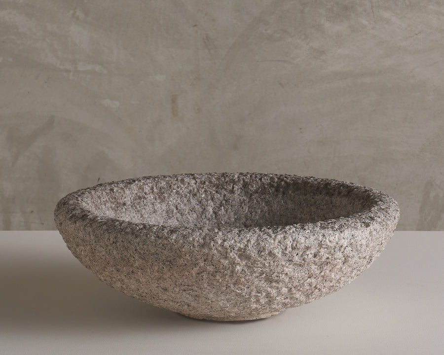 LARGE GRANITE GARDEN BOWL