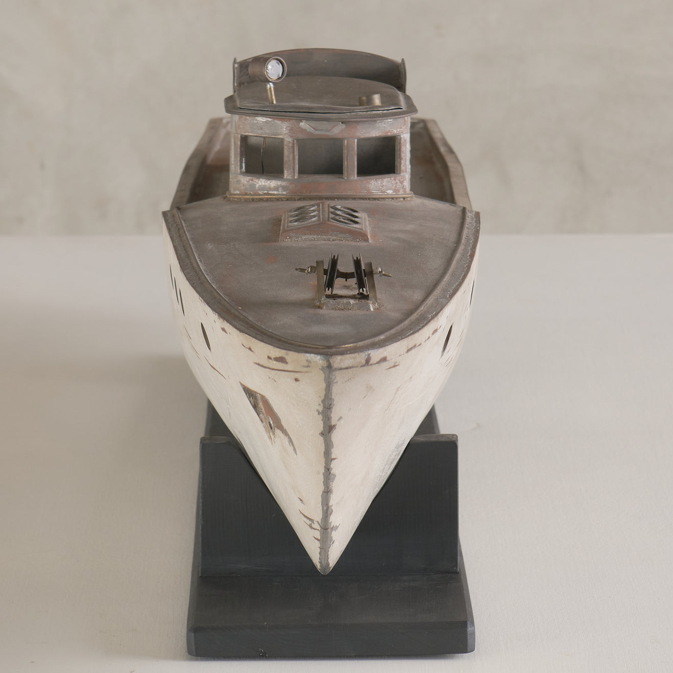 LARGE  METAL MODEL POND YACHT