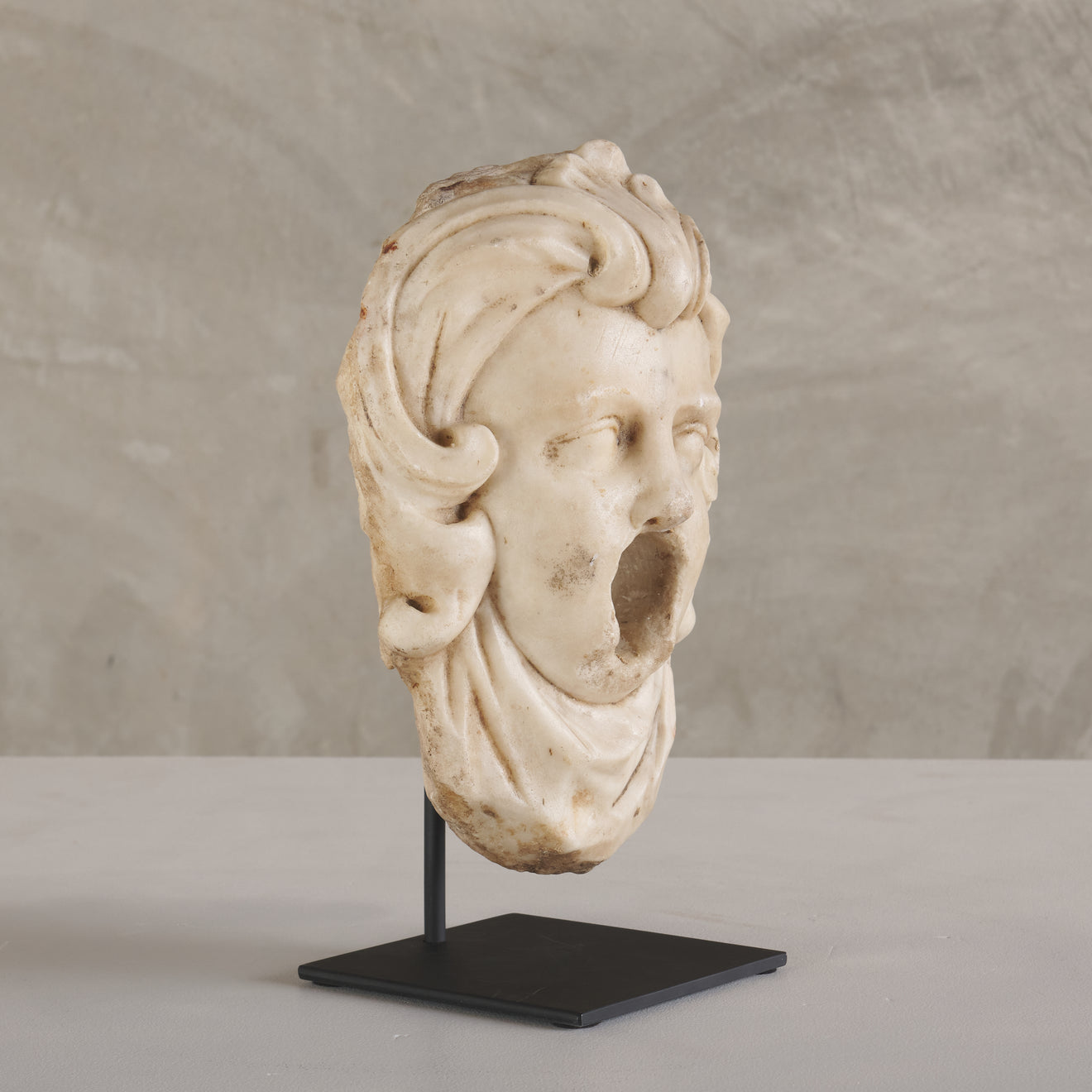 LATE 18TH C MASCARON ON STAND