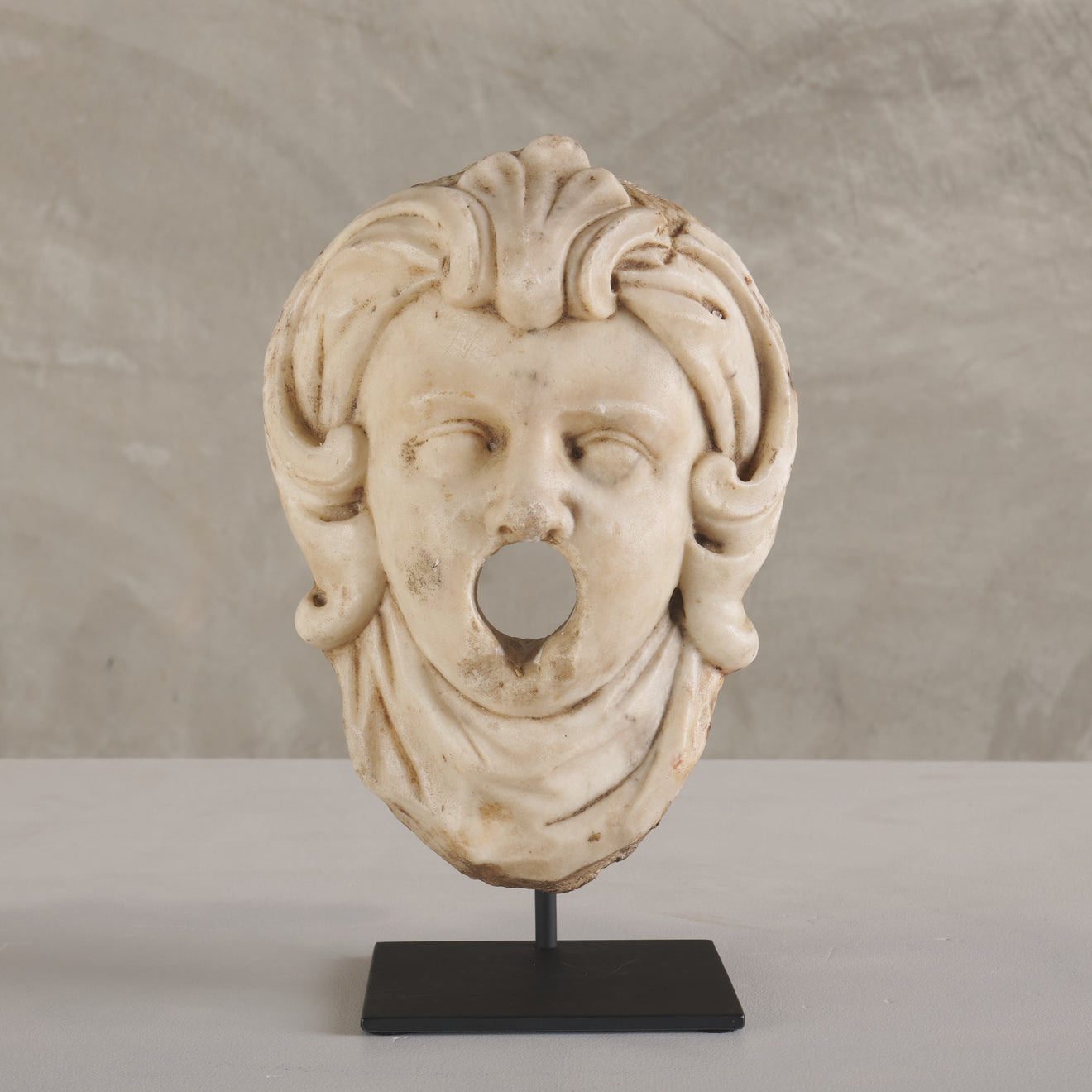 LATE 18TH C MASCARON ON STAND