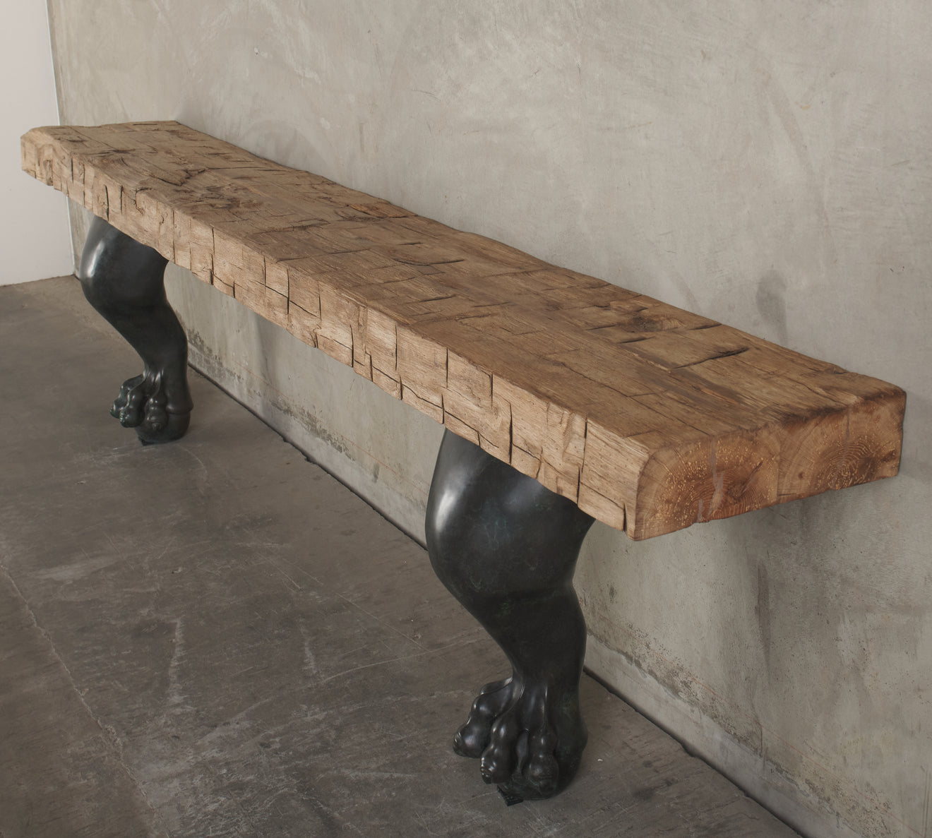 LEONINE OAK WALL CONSOLE BY LIKA MOORE
