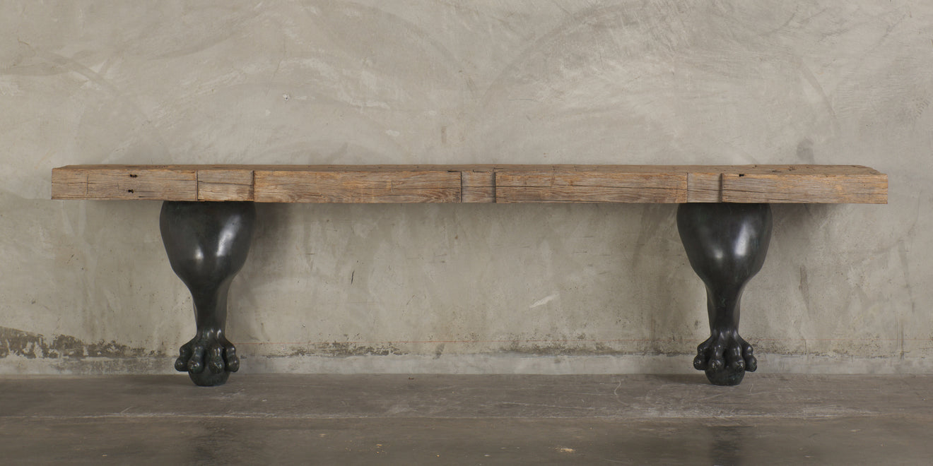 LEONINE OAK WALL CONSOLE BY LIKA MOORE