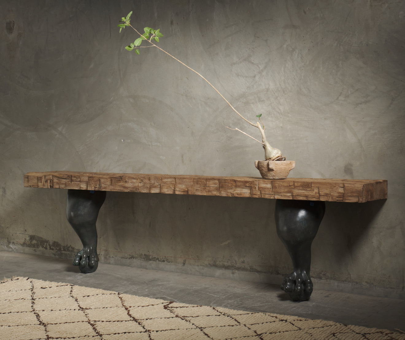 LEONINE OAK WALL CONSOLE BY LIKA MOORE