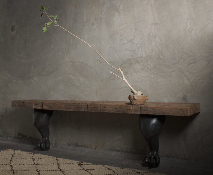 LEONINE OAK WALL CONSOLE BY LIKA MOORE