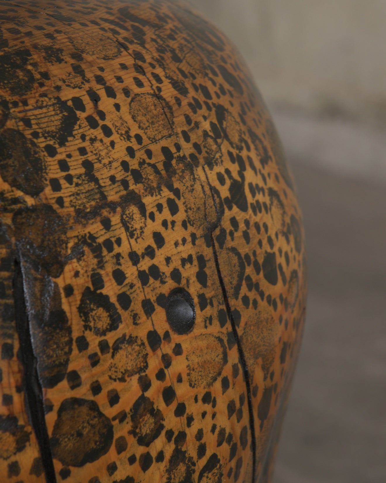 LEOPARD SPOTTED SIDE TABLE BY DAN POLLOCK