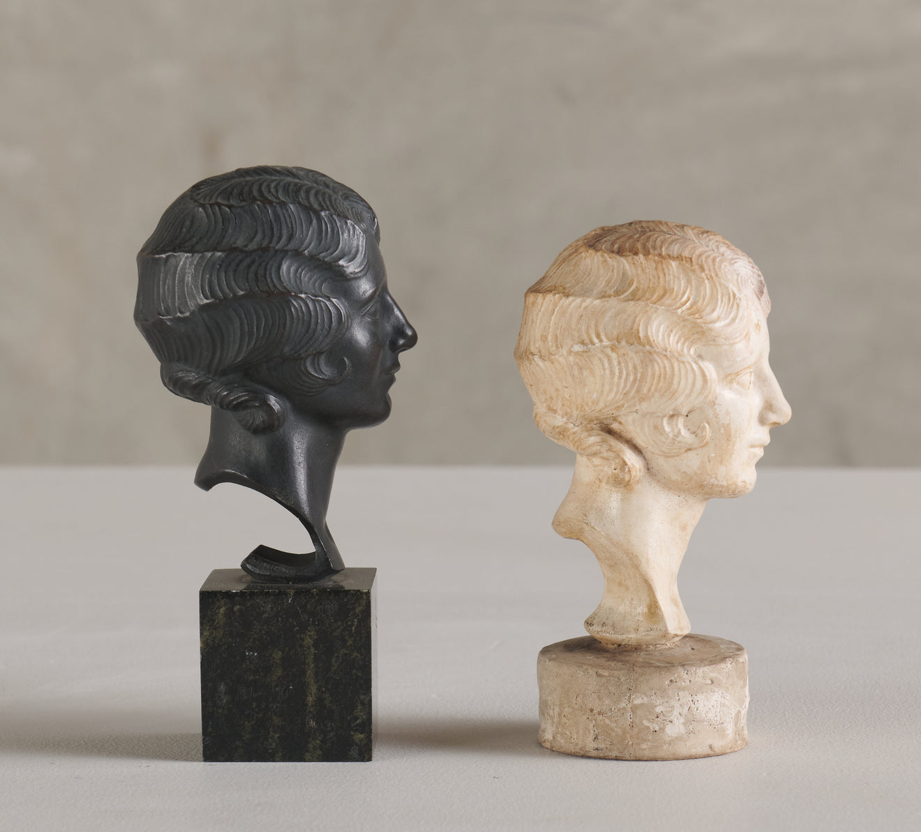 LOIS WHITCOMB RHEAD ( 1892-1994) FEMALE BUST WITH PLASTER MAQUETTE