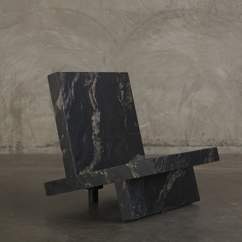 MARBLE LOUNGE CHAIR, 20TH CENTURY