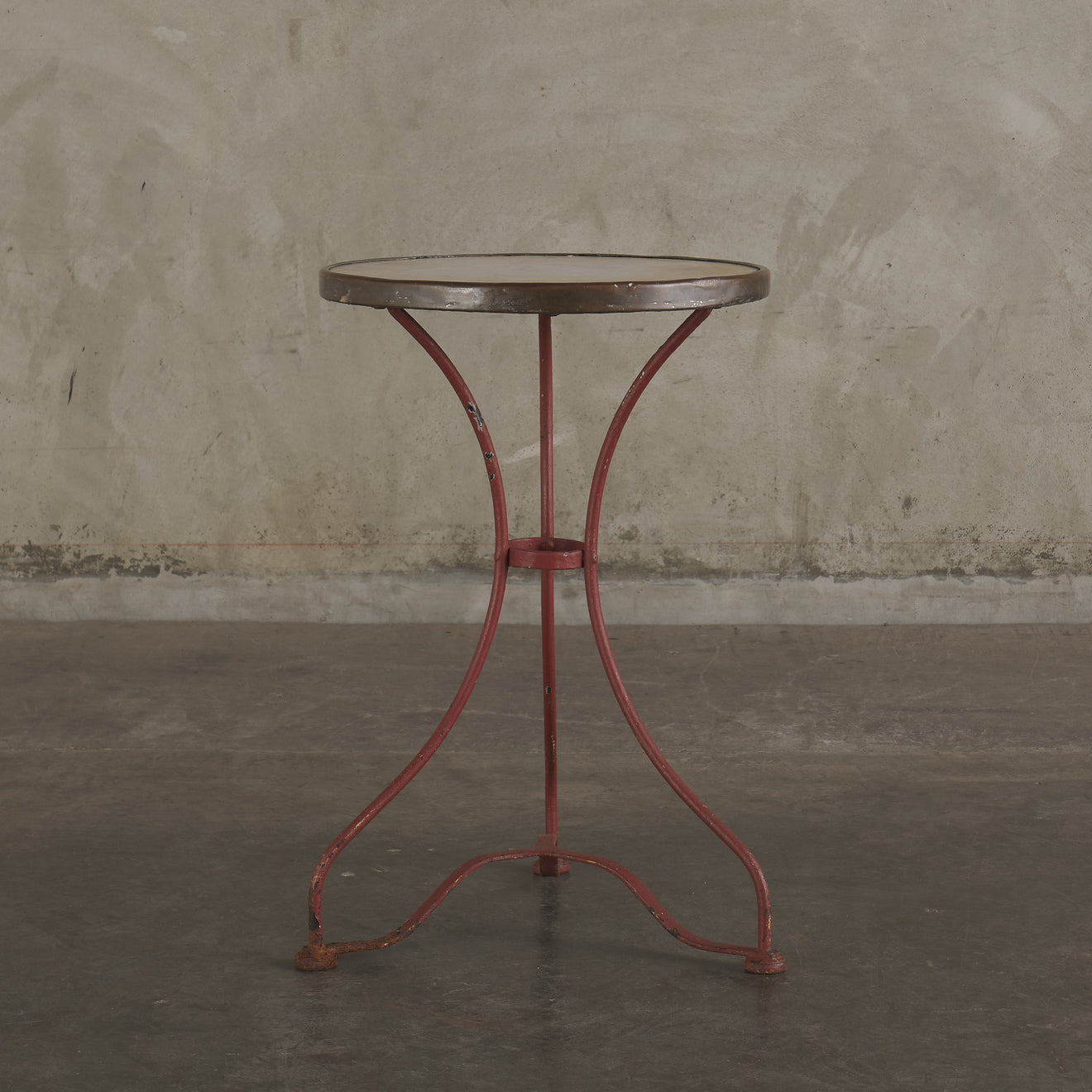 MARBLE TOP BISTRO TABLE, FRANCE  C1900