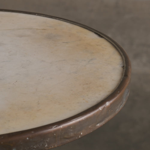 MARBLE TOP BISTRO TABLE, FRANCE  C1900