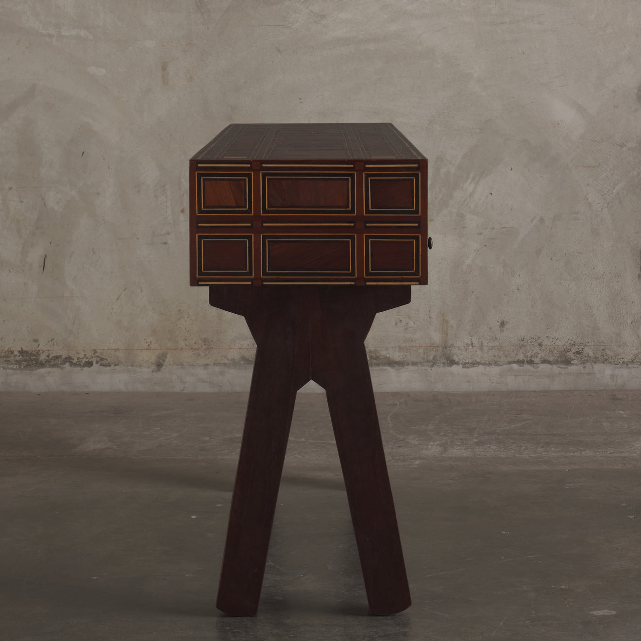 MARQUETRY CONSOLE WITH 3 DRAWERS BY ERNESTO VELAZQUEZ