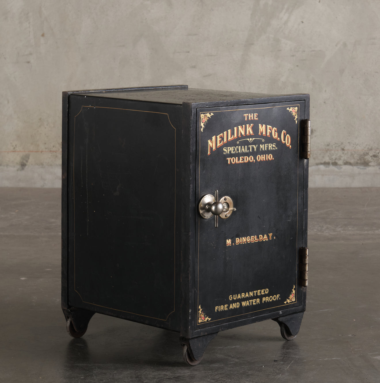 MEILINK MFG. CO FIRE AND WATER PROOF SAFE, EARLY 20TH C