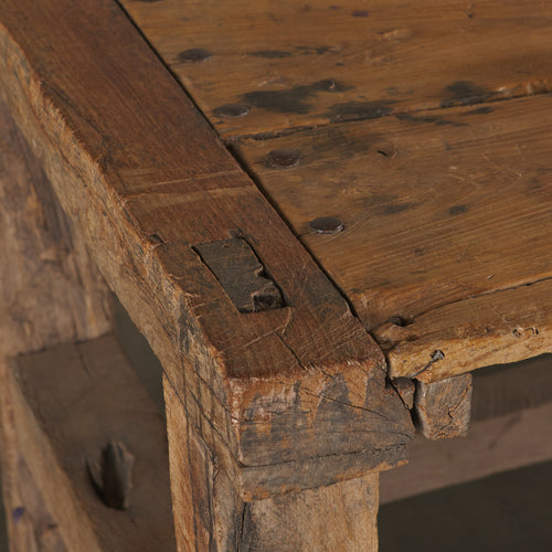 MESQUITE RUSTIC WORK TABLE WITH DRAWER