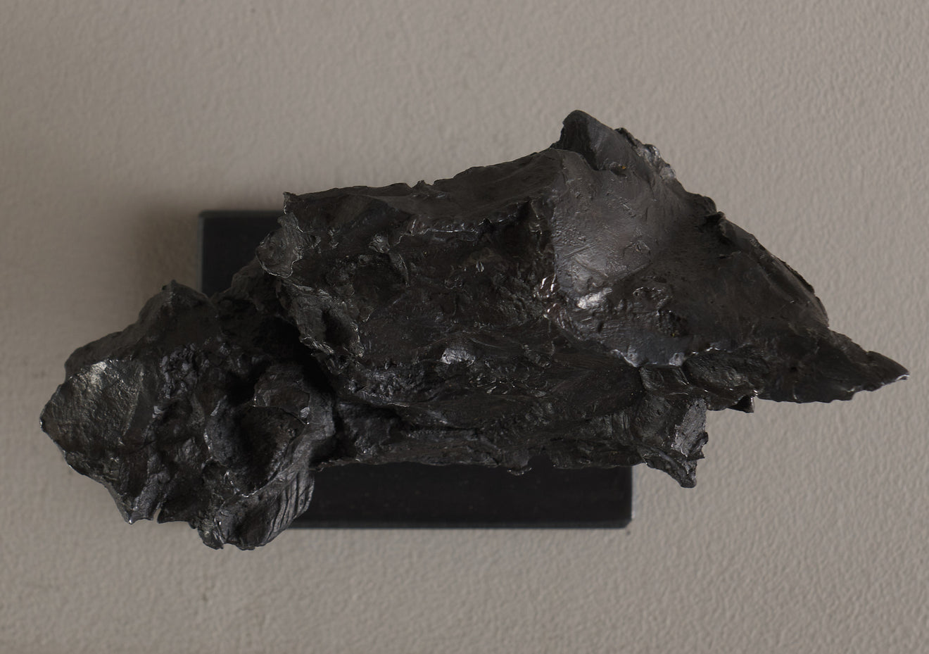 METEORITE ON STEEL STAND