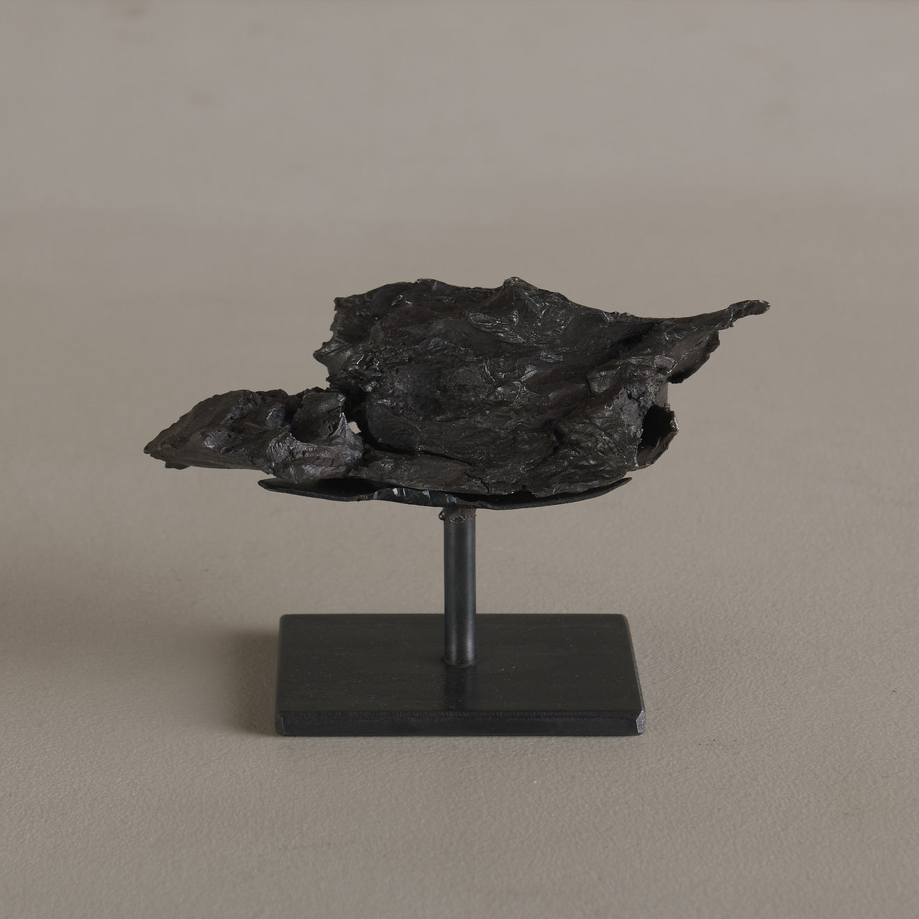 METEORITE ON STEEL STAND