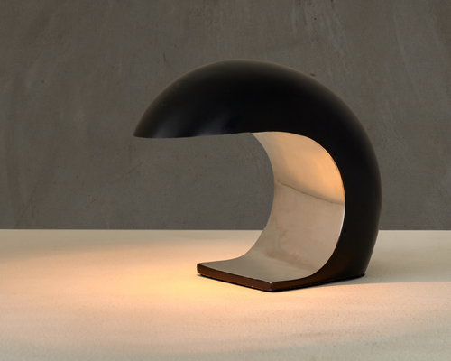 MINI STAINLESS NAUTILUS TABLE LAMP BY CHRISTOPHER KREILING