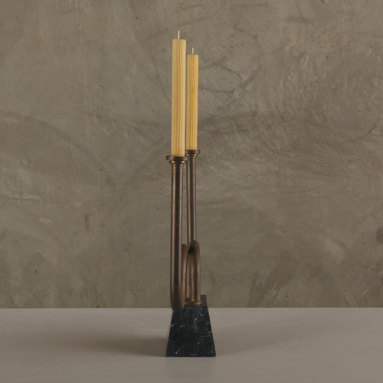 MODERNE BRASS CANDELABRA