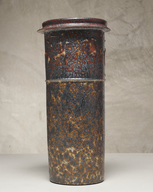 MONUMENTAL SIGNED CLAES THELL STONEWARE VASE, SWEDEN, C1971