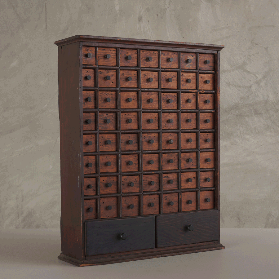 MULTI-DRAWER TABLE TOP CABINET, C1900