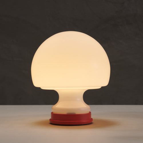 MURANO GLASS MUSHROOM TABLE LAMP, 1970S