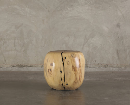 NATURAL COTTONWOOD SIDE TABLE BY DAN POLLOCK