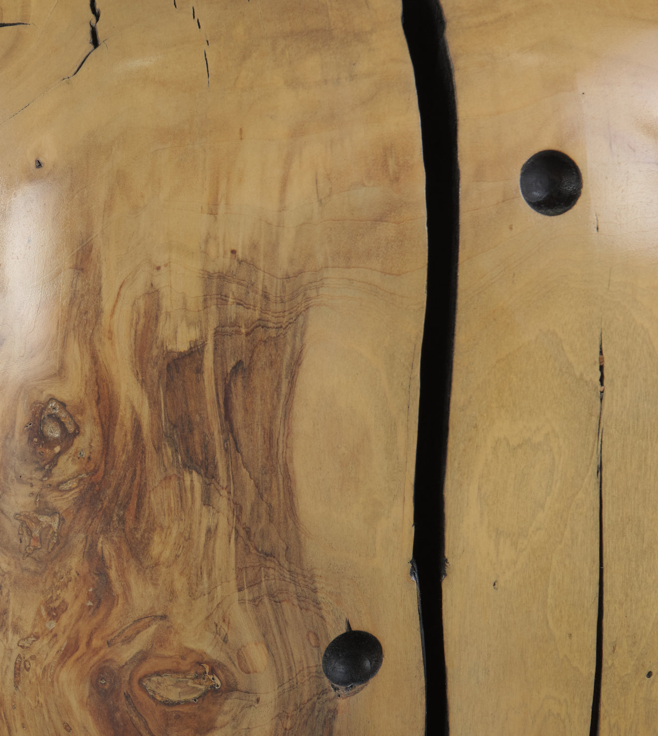 NATURAL COTTONWOOD SIDE TABLE BY DAN POLLOCK